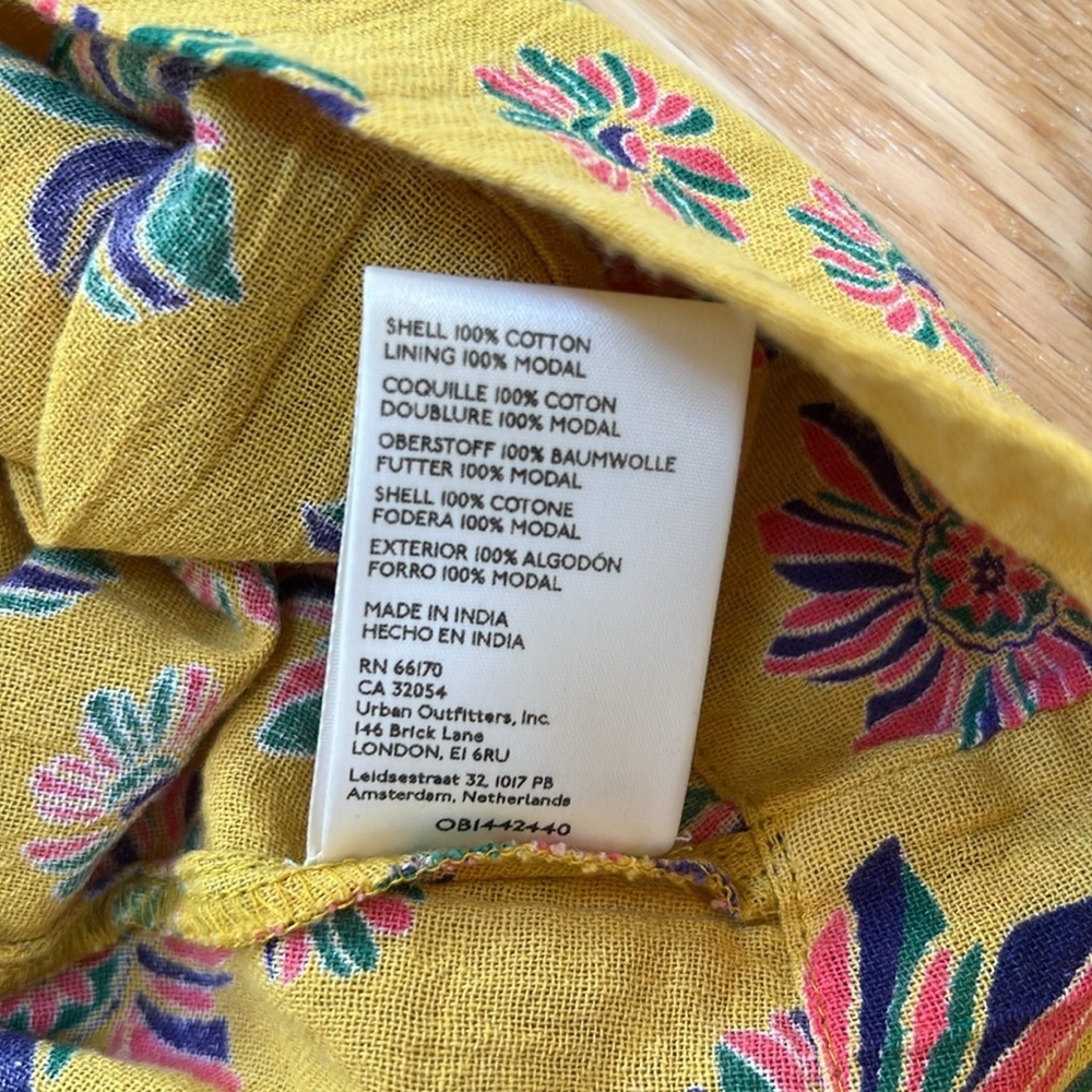 New! Free People XS indigo molly baby doll tunic in gilded combo . - Picture 11 of 13